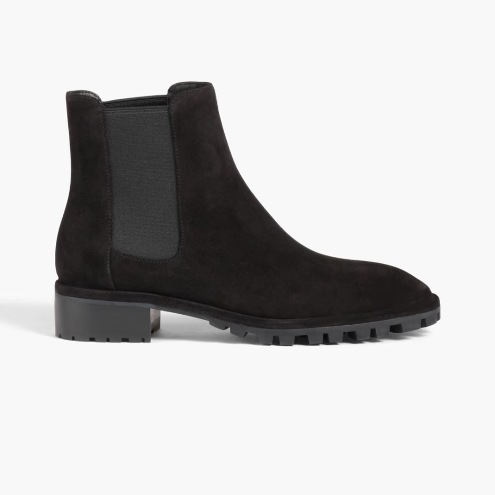 Stuart Weitzman Black Suede Booties Size 7.5